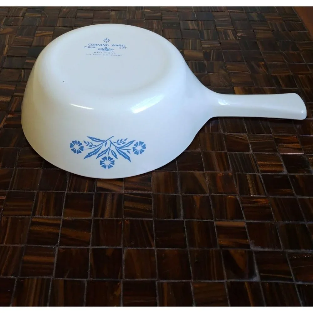 Vintage Corning Ware 1 Pint Saucepan P-81-B Cornflower Blue